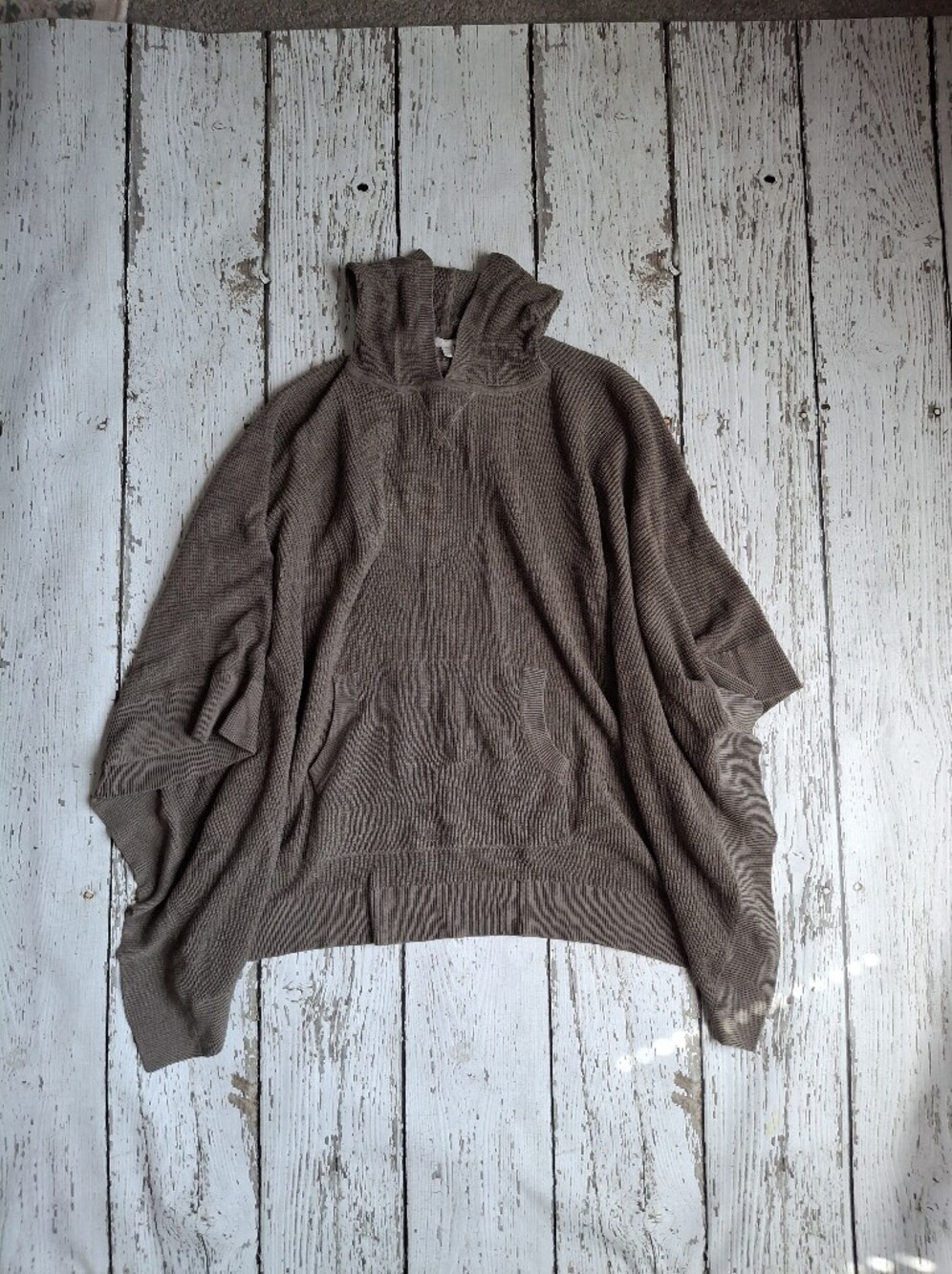 Garnet Hill Olive Waffle-Knit Pullover Sweater